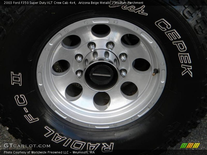 Arizona Beige Metallic / Medium Parchment 2003 Ford F350 Super Duty XLT Crew Cab 4x4