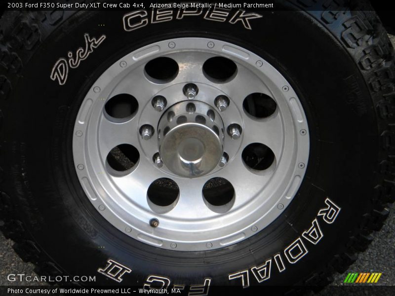 Arizona Beige Metallic / Medium Parchment 2003 Ford F350 Super Duty XLT Crew Cab 4x4
