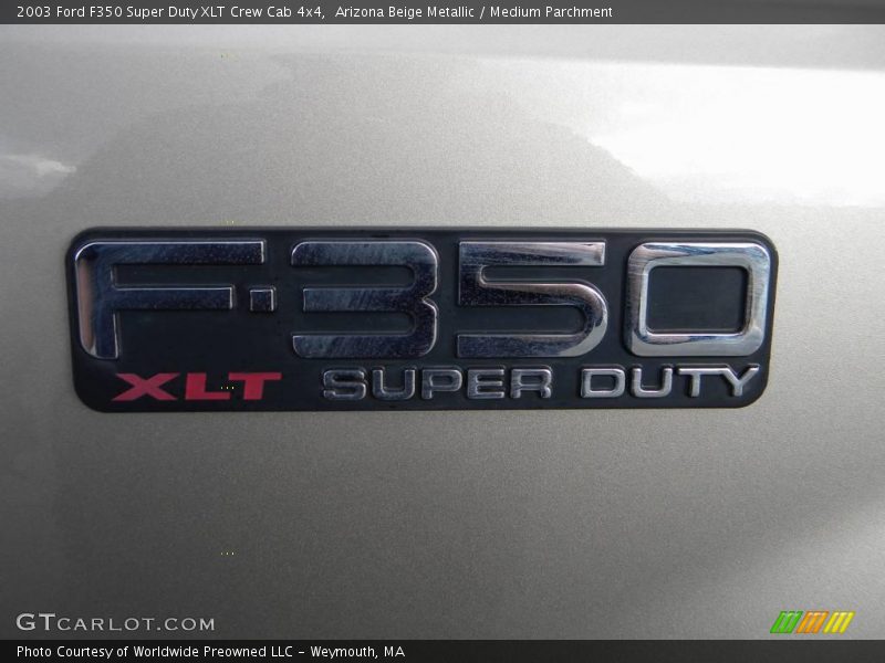 Arizona Beige Metallic / Medium Parchment 2003 Ford F350 Super Duty XLT Crew Cab 4x4