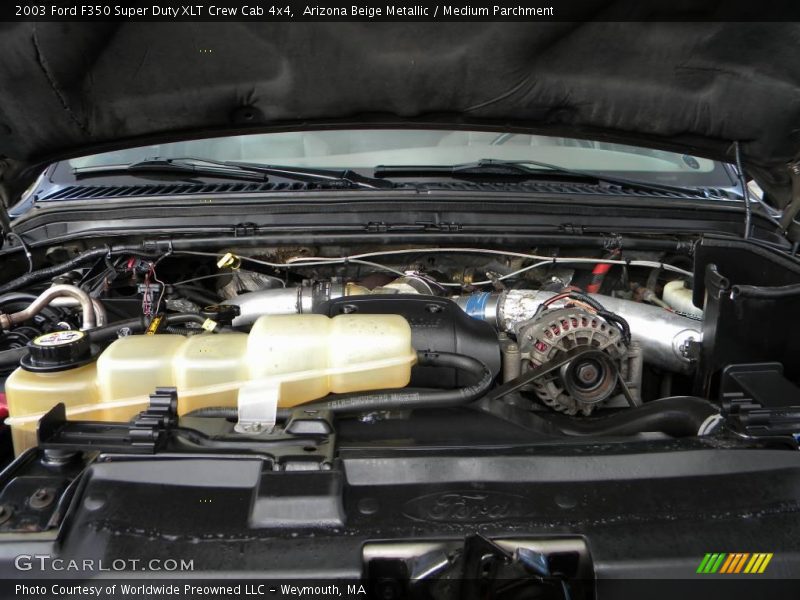 Arizona Beige Metallic / Medium Parchment 2003 Ford F350 Super Duty XLT Crew Cab 4x4