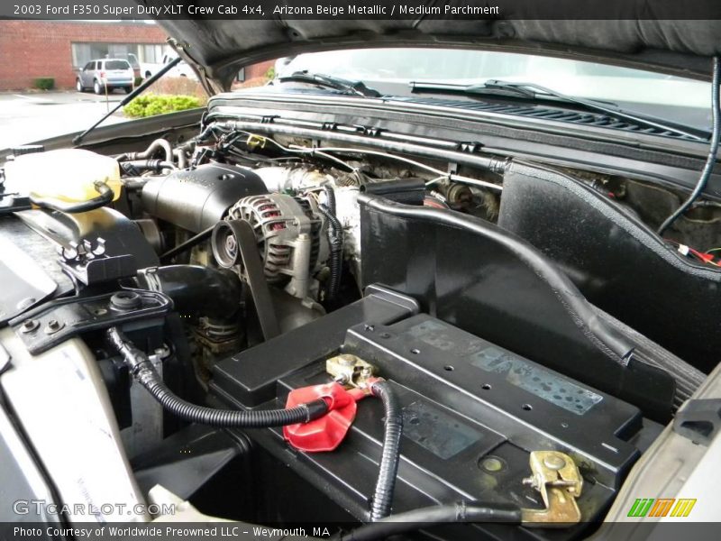 Arizona Beige Metallic / Medium Parchment 2003 Ford F350 Super Duty XLT Crew Cab 4x4