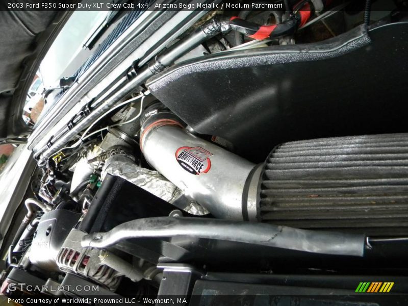 Arizona Beige Metallic / Medium Parchment 2003 Ford F350 Super Duty XLT Crew Cab 4x4