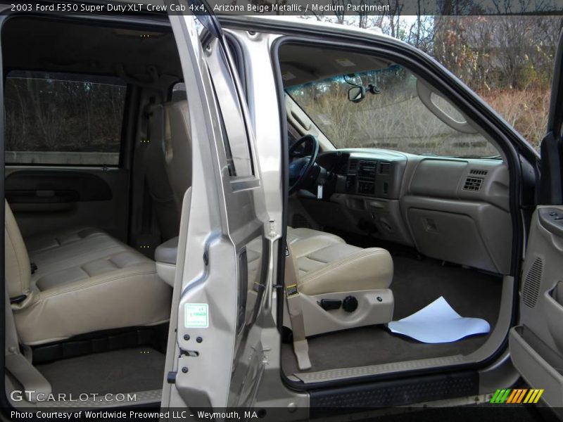 Arizona Beige Metallic / Medium Parchment 2003 Ford F350 Super Duty XLT Crew Cab 4x4