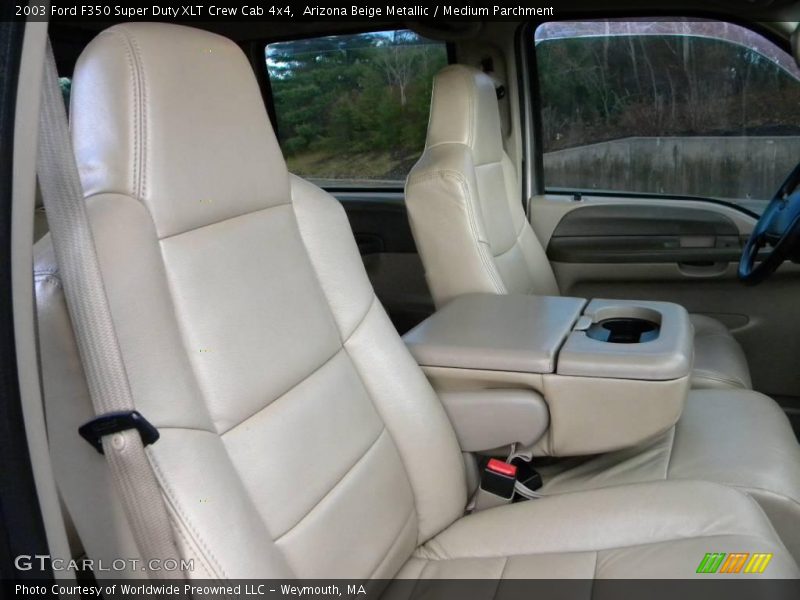 Arizona Beige Metallic / Medium Parchment 2003 Ford F350 Super Duty XLT Crew Cab 4x4
