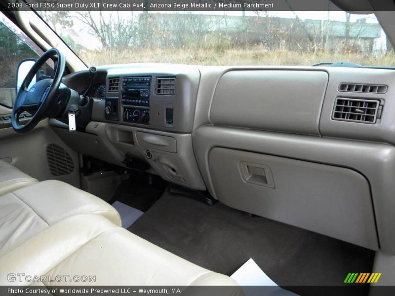 Arizona Beige Metallic / Medium Parchment 2003 Ford F350 Super Duty XLT Crew Cab 4x4