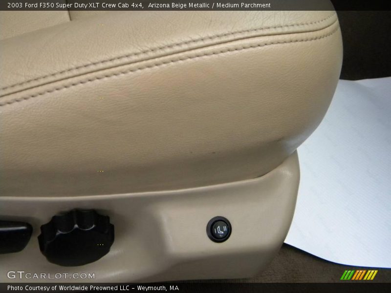 Arizona Beige Metallic / Medium Parchment 2003 Ford F350 Super Duty XLT Crew Cab 4x4