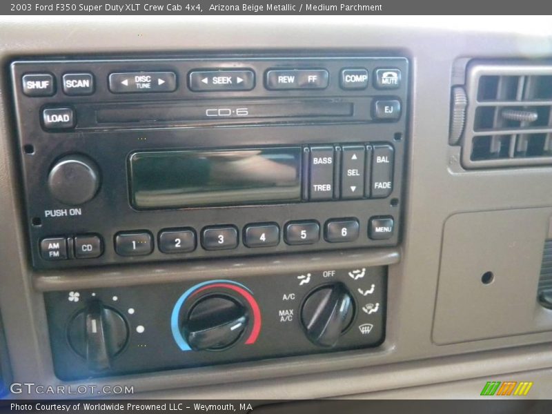 Arizona Beige Metallic / Medium Parchment 2003 Ford F350 Super Duty XLT Crew Cab 4x4