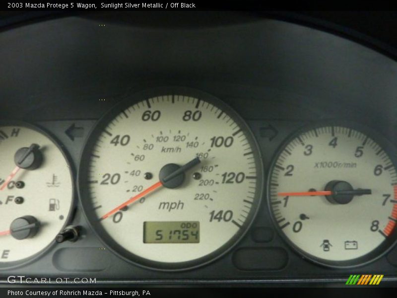 Sunlight Silver Metallic / Off Black 2003 Mazda Protege 5 Wagon
