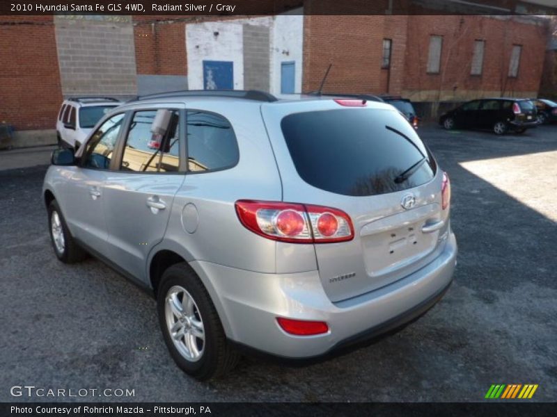 Radiant Silver / Gray 2010 Hyundai Santa Fe GLS 4WD