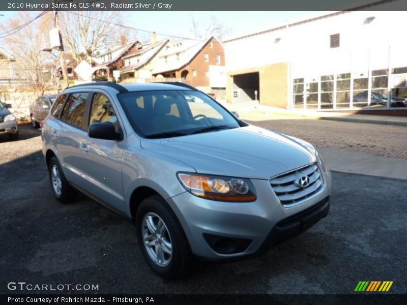 Radiant Silver / Gray 2010 Hyundai Santa Fe GLS 4WD