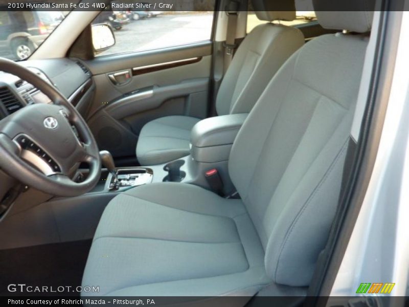 Radiant Silver / Gray 2010 Hyundai Santa Fe GLS 4WD