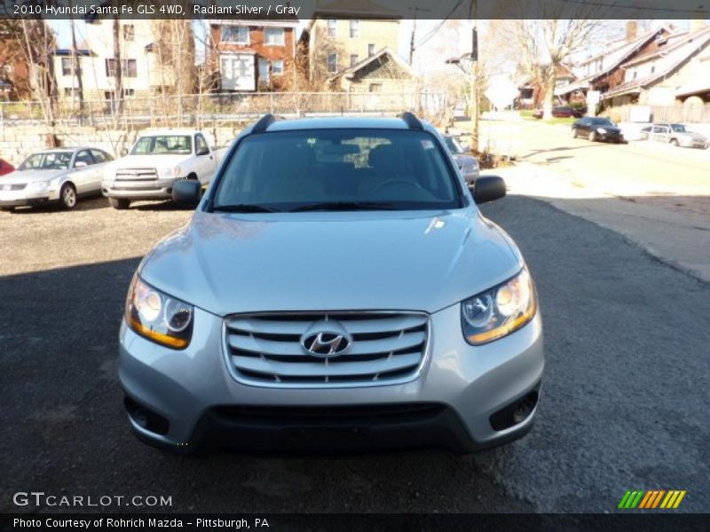 Radiant Silver / Gray 2010 Hyundai Santa Fe GLS 4WD