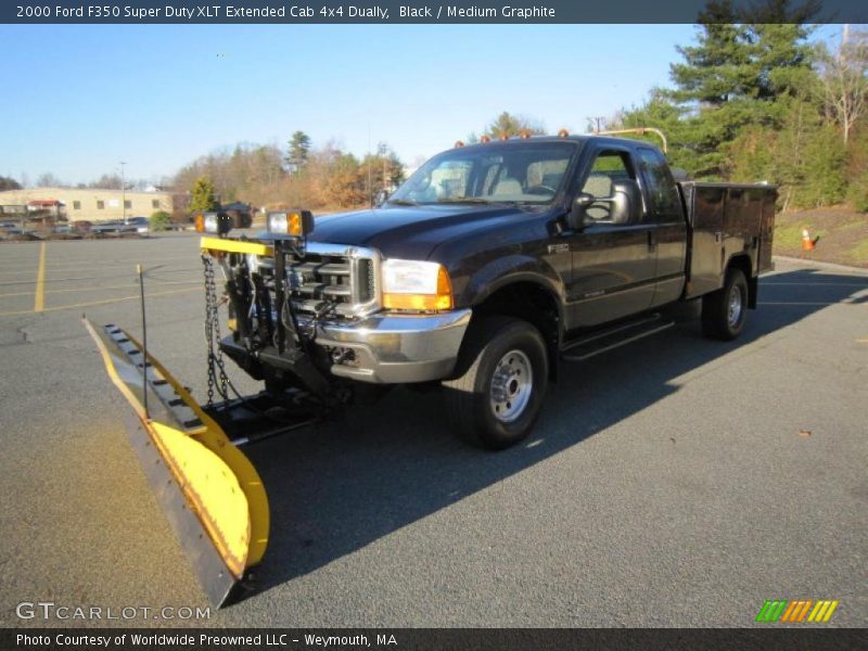 Black / Medium Graphite 2000 Ford F350 Super Duty XLT Extended Cab 4x4 Dually