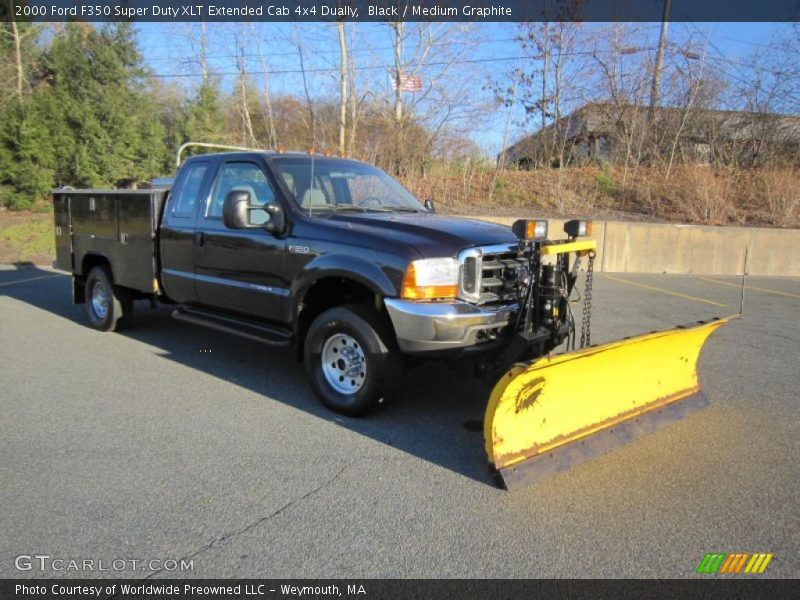 Black / Medium Graphite 2000 Ford F350 Super Duty XLT Extended Cab 4x4 Dually