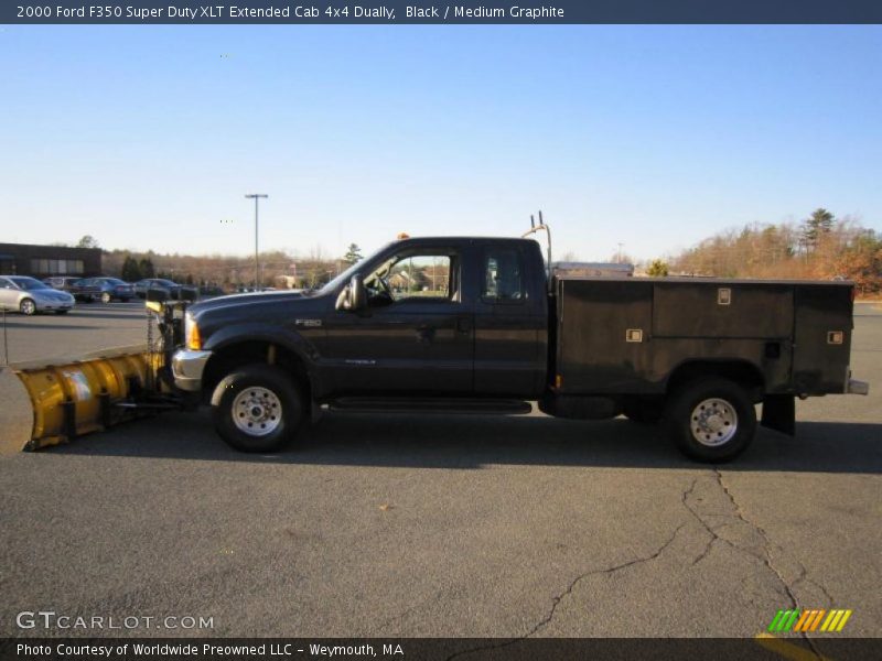 Black / Medium Graphite 2000 Ford F350 Super Duty XLT Extended Cab 4x4 Dually