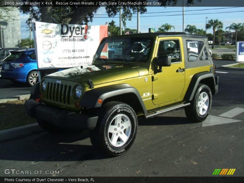 Rescue Green Metallic / Dark Slate Gray/Medium Slate Gray 2008 Jeep Wrangler X 4x4