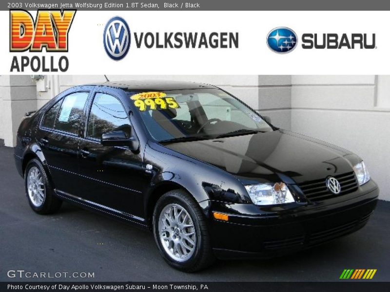 Black / Black 2003 Volkswagen Jetta Wolfsburg Edition 1.8T Sedan