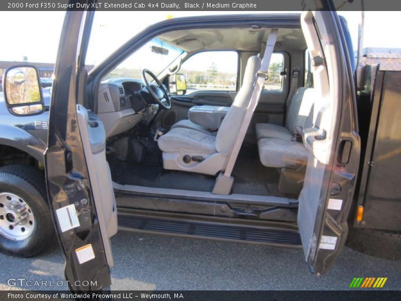 Black / Medium Graphite 2000 Ford F350 Super Duty XLT Extended Cab 4x4 Dually