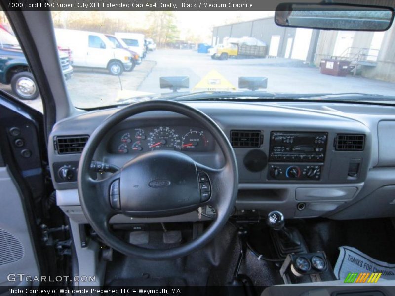 Black / Medium Graphite 2000 Ford F350 Super Duty XLT Extended Cab 4x4 Dually