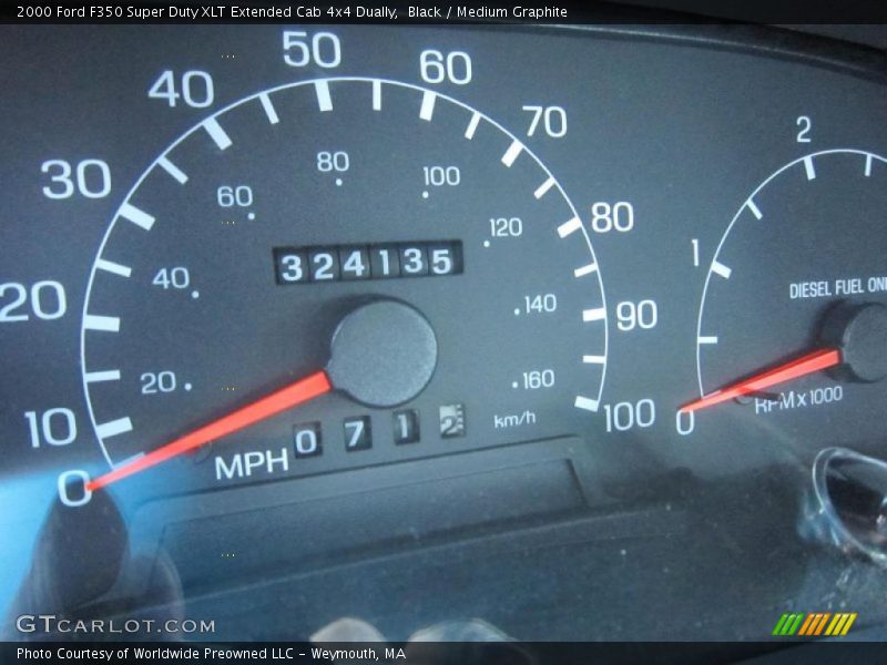 Black / Medium Graphite 2000 Ford F350 Super Duty XLT Extended Cab 4x4 Dually