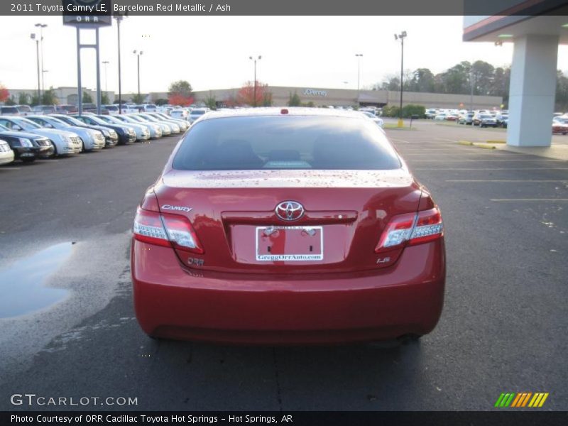Barcelona Red Metallic / Ash 2011 Toyota Camry LE