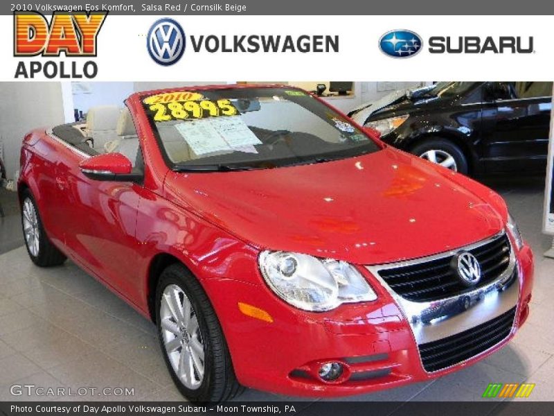 Salsa Red / Cornsilk Beige 2010 Volkswagen Eos Komfort