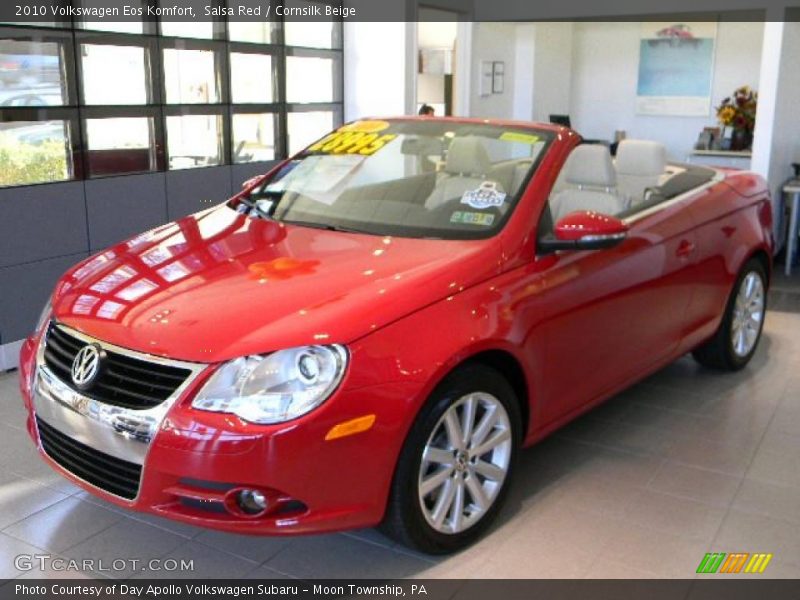 Salsa Red / Cornsilk Beige 2010 Volkswagen Eos Komfort