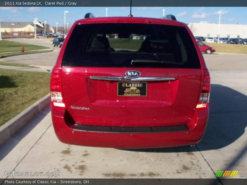 Claret Red / Gray 2011 Kia Sedona LX