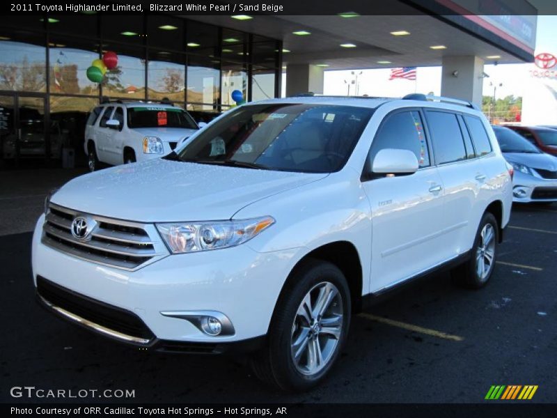 Blizzard White Pearl / Sand Beige 2011 Toyota Highlander Limited