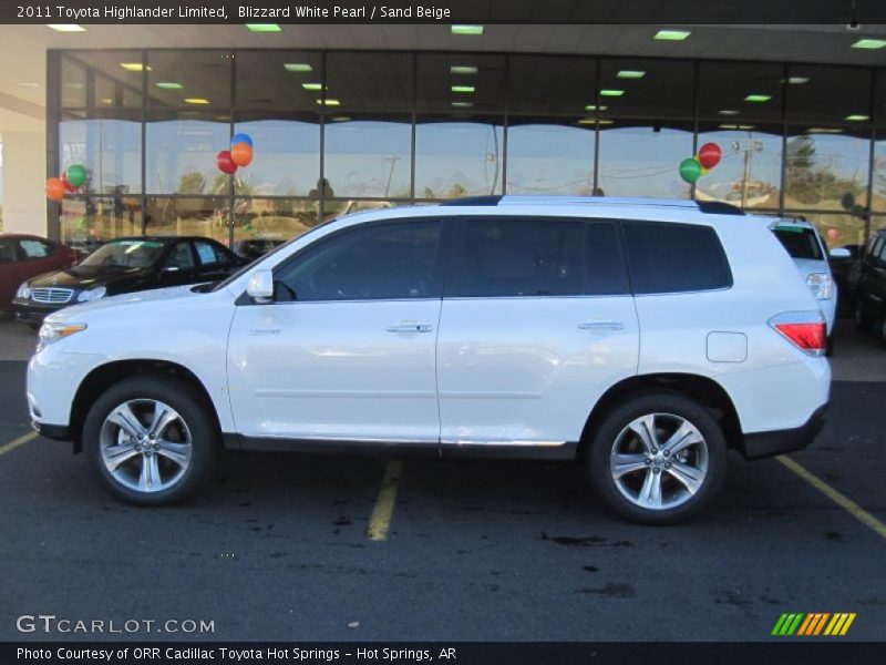Blizzard White Pearl / Sand Beige 2011 Toyota Highlander Limited