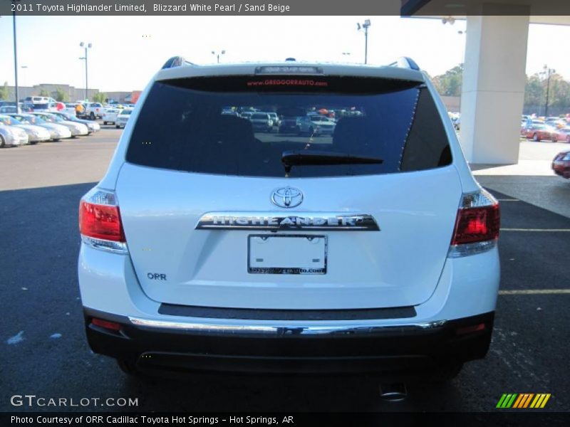 Blizzard White Pearl / Sand Beige 2011 Toyota Highlander Limited