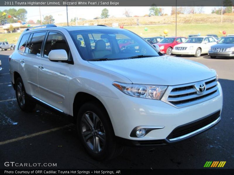 Blizzard White Pearl / Sand Beige 2011 Toyota Highlander Limited