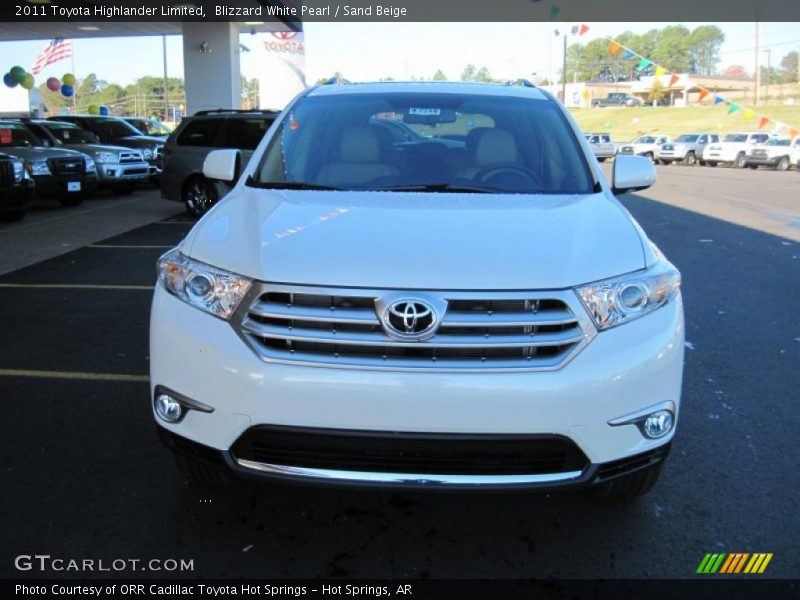 Blizzard White Pearl / Sand Beige 2011 Toyota Highlander Limited