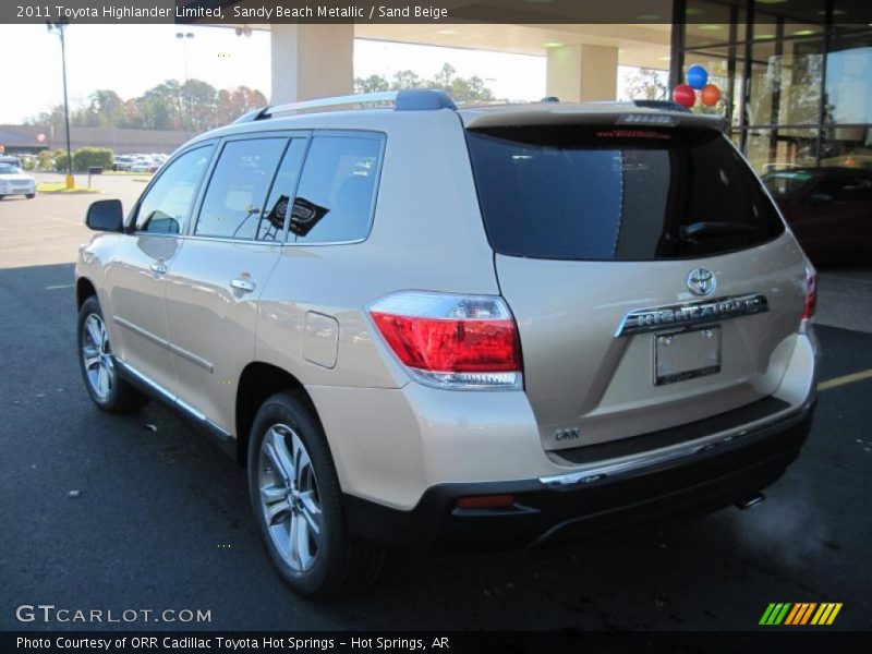 Sandy Beach Metallic / Sand Beige 2011 Toyota Highlander Limited