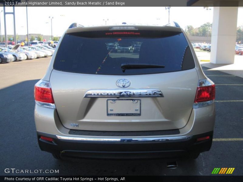 Sandy Beach Metallic / Sand Beige 2011 Toyota Highlander Limited