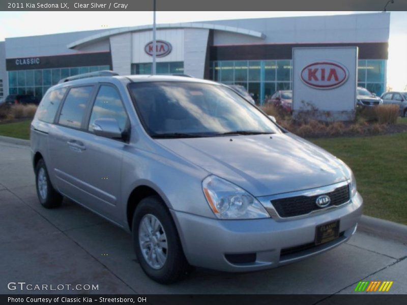 Clear Silver / Gray 2011 Kia Sedona LX