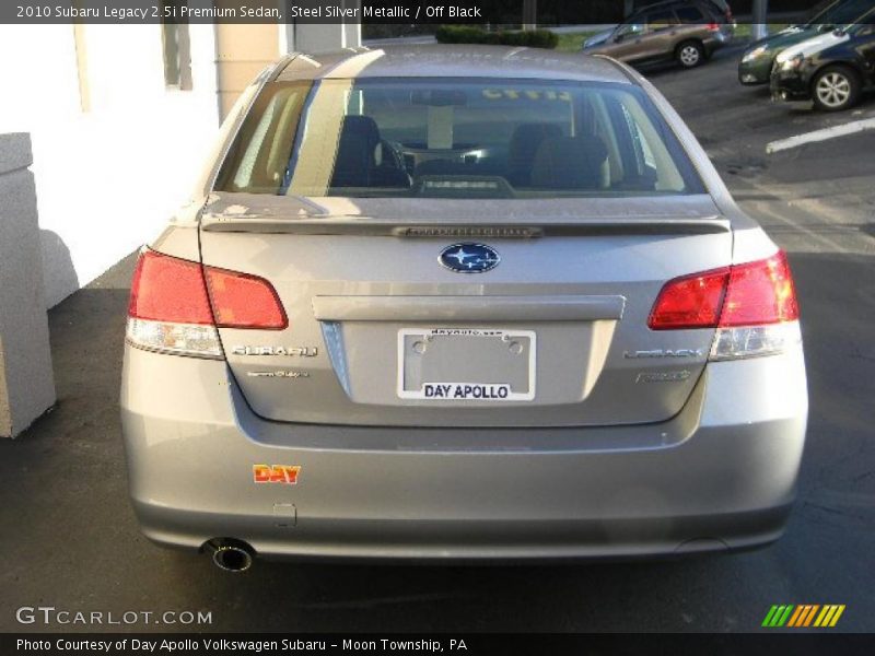 Steel Silver Metallic / Off Black 2010 Subaru Legacy 2.5i Premium Sedan