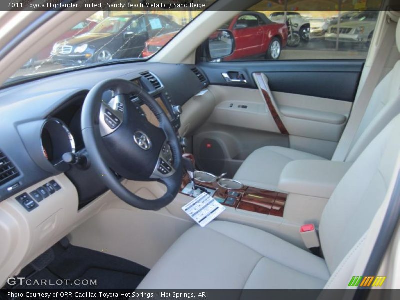 Sand Beige Interior - 2011 Highlander Limited 