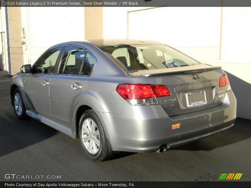 Steel Silver Metallic / Off Black 2010 Subaru Legacy 2.5i Premium Sedan