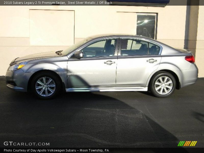 Steel Silver Metallic / Off Black 2010 Subaru Legacy 2.5i Premium Sedan