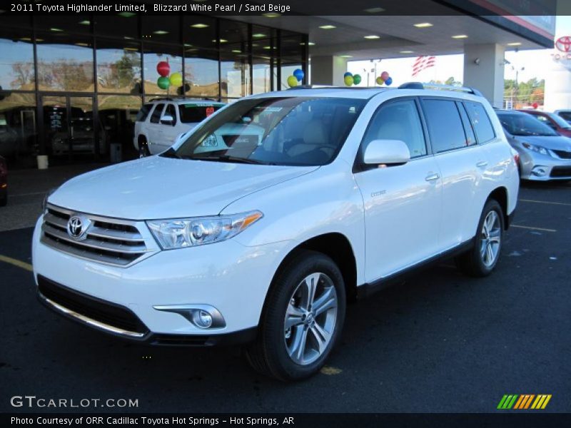 Blizzard White Pearl / Sand Beige 2011 Toyota Highlander Limited