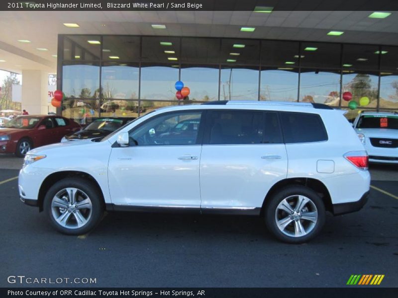 Blizzard White Pearl / Sand Beige 2011 Toyota Highlander Limited