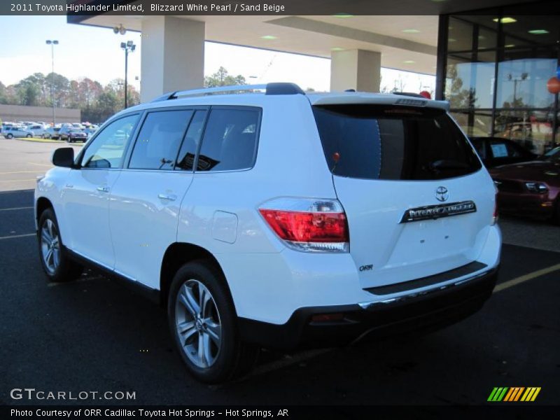 Blizzard White Pearl / Sand Beige 2011 Toyota Highlander Limited