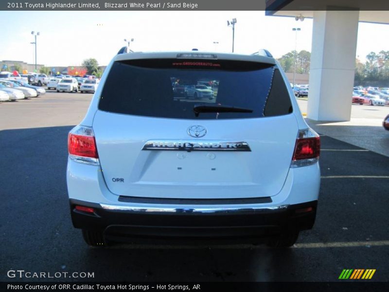 Blizzard White Pearl / Sand Beige 2011 Toyota Highlander Limited