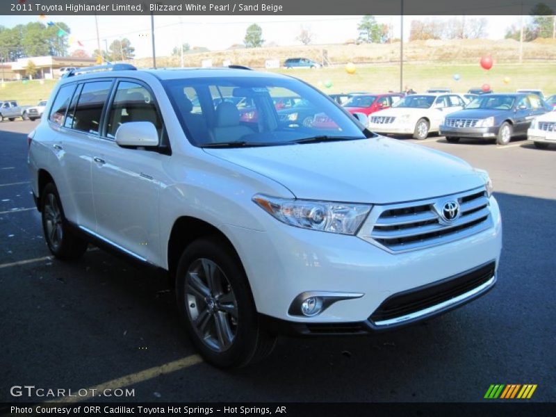 Blizzard White Pearl / Sand Beige 2011 Toyota Highlander Limited