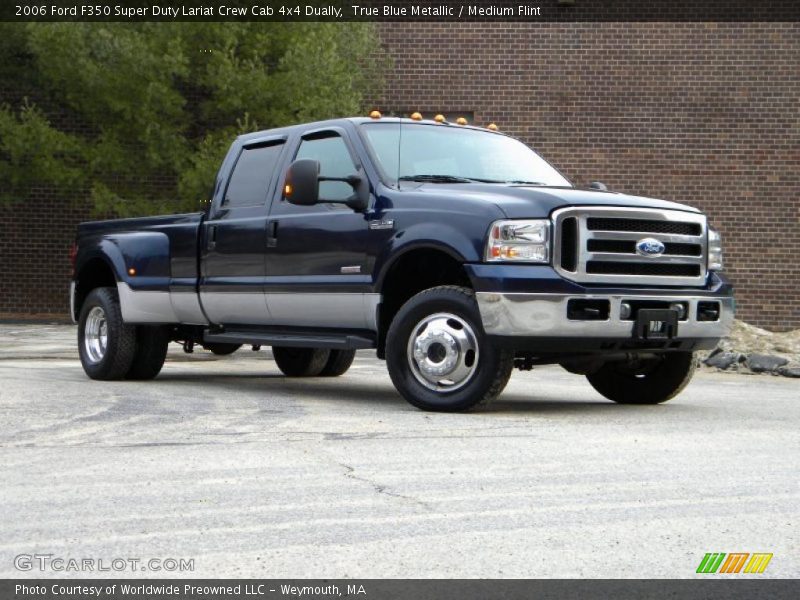 True Blue Metallic / Medium Flint 2006 Ford F350 Super Duty Lariat Crew Cab 4x4 Dually