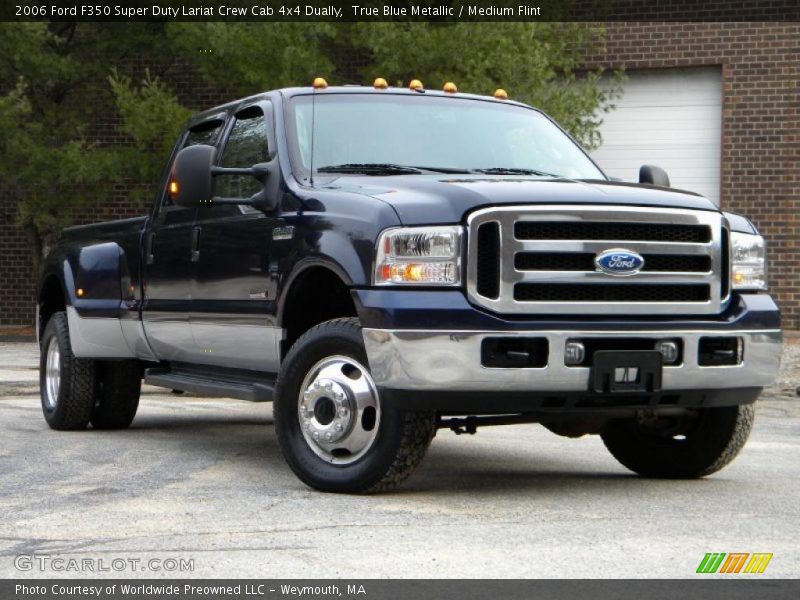 True Blue Metallic / Medium Flint 2006 Ford F350 Super Duty Lariat Crew Cab 4x4 Dually