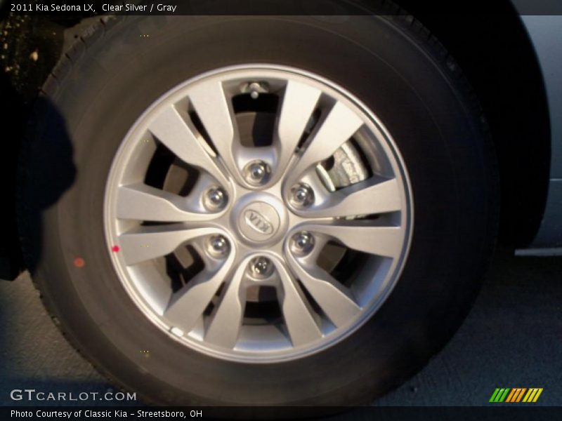 Clear Silver / Gray 2011 Kia Sedona LX