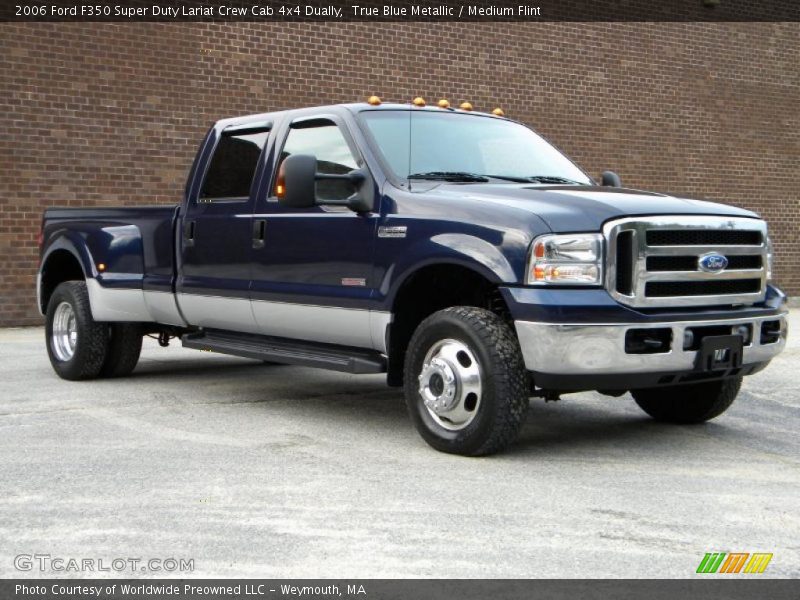 True Blue Metallic / Medium Flint 2006 Ford F350 Super Duty Lariat Crew Cab 4x4 Dually