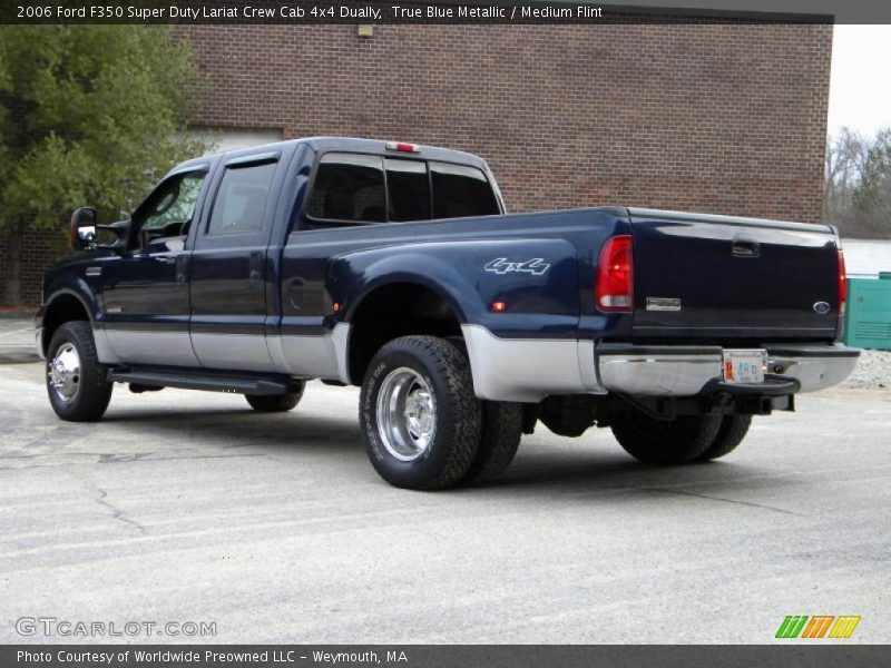 True Blue Metallic / Medium Flint 2006 Ford F350 Super Duty Lariat Crew Cab 4x4 Dually